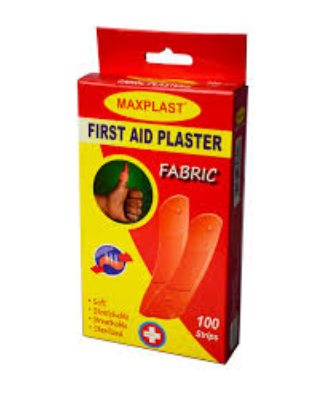 MAXPLAST FIRST AID FABRIC PLASTER 100'S